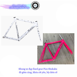 Khung xe đạp fixed gear Pizz Shukaku đã gồm càng, khóa cốt yên, bộ chén cổ