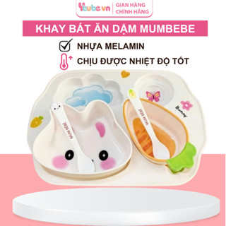 Khay Bát Ăn Dặm Cho Bé Mumbebe Chất Liệu Nhựa Melamine Chịu Nhiệt YEUBEVN