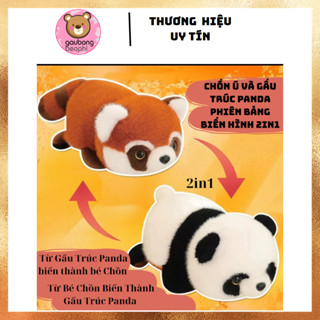 Gấu Bông Panda Biến Hình Chồn Ú 2in1 Độc Lạ Đáng Yêu Quà Tặng Dành Cho Mọi Lứa Tuổi