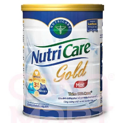 Sữa bột Nutricare Gold lon 850g và 400g bổ sung dinh dưỡng cho người già, người suy nhược cơ thể
