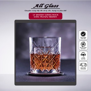 Ly whisky thủy tinh, ly rock uống rượu cao cấp - Thiết kế khắc hoa văn sang trọng, whisky glass