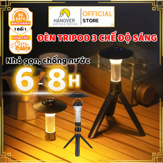 Đèn Tripod mini camping cắm trại 3 chế độ siêu sáng chống nước,đèn led treo lều nhỏ gọn dễ mang theo