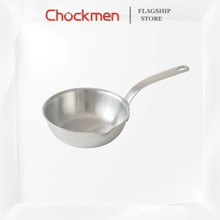Chảo Mini KINSGEM by Chockmen Inox 18/10 Size 12Cm Chảo Chiên Rán Quánh Ăn Dặm Kèm Nắp Chiên Ngập Dầu Đun Nước Sốt Dùng