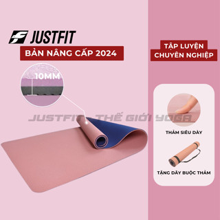 Thảm tập gym JUSTFIT dày 10mm, chống trượt tại nhà, CHỐNG CHẤN THƯƠNG ĐẦU GỐI