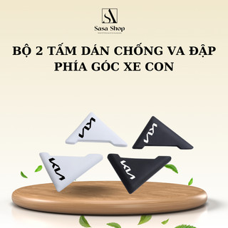 Bộ 2 tấm dán Chống Va Đập phía góc xe Cửa xe con - Full Logo Hãng Xe