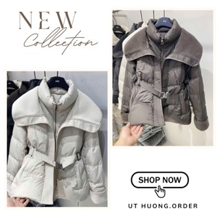 HÀNG CAO CẤP- (SẴN ĐEN M )  áo phao lông vũ siêu nhẹ cổ bẻ hàng cao cấp