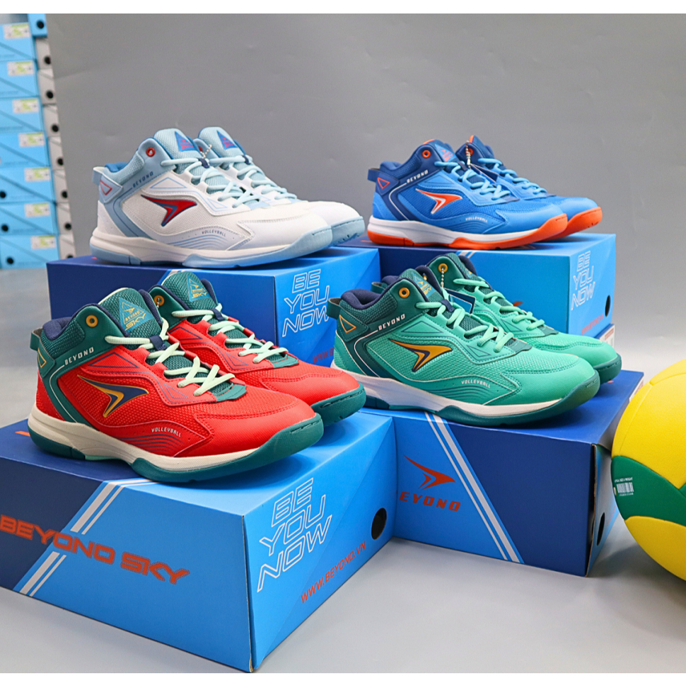 Giày Bóng Chuyền Cổ Cao Beyono Sky II Chính Hãng Đế Cao Su Bám Sàn
