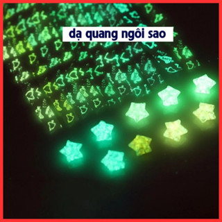 Giấy gấp Sao Dạ Quang phát sáng Nhiều Màu Sắc 210 Tờ Giấy Thủ Công May Mắn