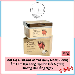 Mặt Nạ Skinfood Carrot Daily Mask Cấp Ẩm Dưỡng Da Hằng Ngày Hộp 30 Miếng
