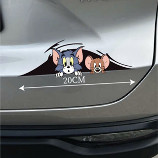 Miếng dán decal dán xe máy, ô tô, tom & jerry 20cm