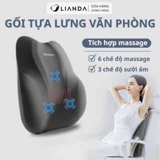 Gối tựa lưng văn phòng massage Lianda - 6 chế độ massage, 3 chế độ chườm nóng