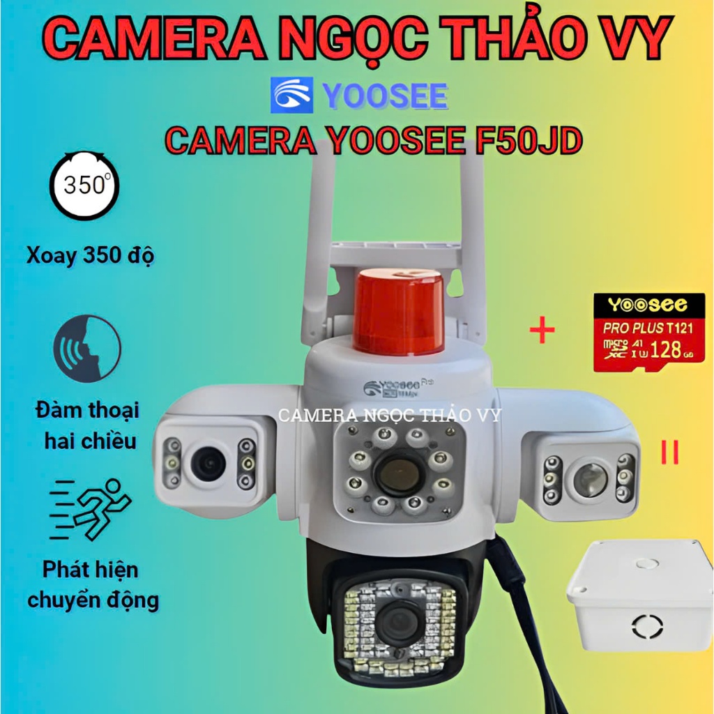 CAMERA WIFI YOOSEE NGOÀI TRỜI 4 MẮT 3 KHUNG HÌNH-1 MẮT ĐIỀU KHIỂN XOAY-1 MẮT TRỢ SÁNG-2 MẮT XOAY TAY | BigBuy360 - bigbuy360.vn