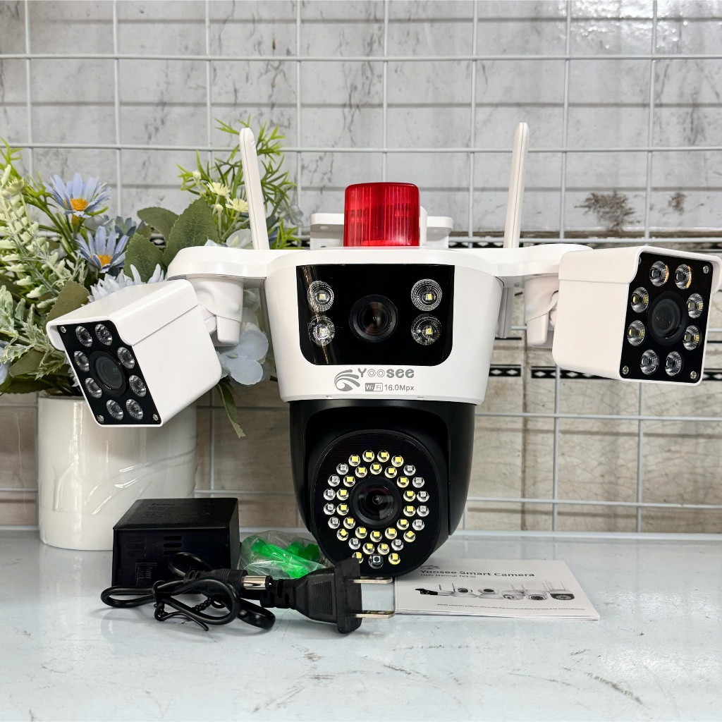 CAMERA WIFI YOOSEE NGOÀI TRỜI 4 MẮT 3 KHUNG HÌNH-1 MẮT ĐIỀU KHIỂN XOAY-1 MẮT TRỢ SÁNG-2 MẮT XOAY TAY | BigBuy360 - bigbuy360.vn