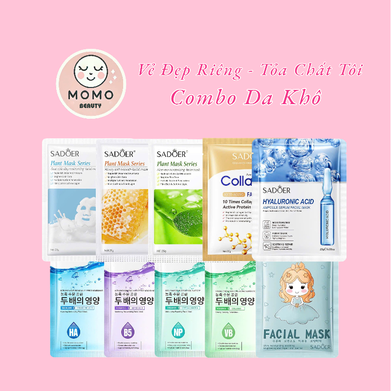 [Da Khô] - Combo Mặt Nạ Dưỡng Ẩm Và Cấp Ẩm Sâu - Nam Nữ - Skincare - Cosmetics