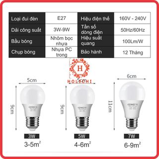Bóng đèn bulb led tròn BT3W