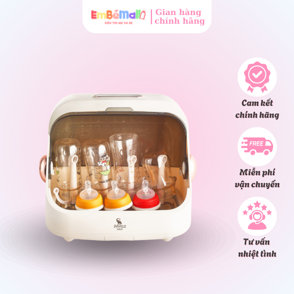 Máy Úp Bình Sữa, Tiệt Trùng Sấy Khô Tia UVC Moaz BéBé MB044