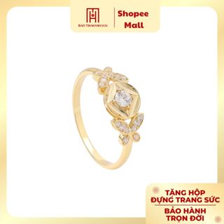 Nhẫn kim tiền vàng 10K Bảo Tín Mạnh Hải họa tiết kim tiền thần tài BST BTN1V10CZH-412001 