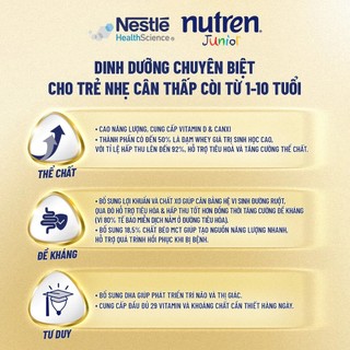 [Date mới] Sữa bột Nutren Junior Thụy Sĩ hỗ trợ tăng cân tiêu hóa tốt cho trẻ từ 1 đến 10 tuổi 800g