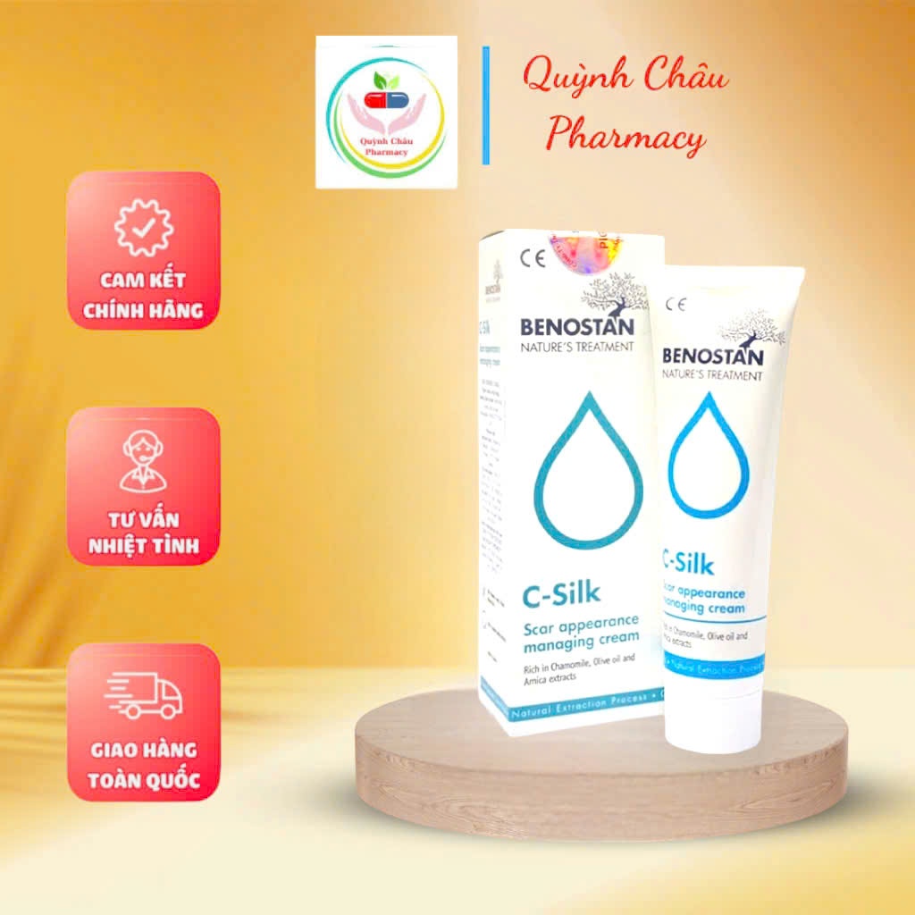 Kem tri sẹo C Silk - cải thiện sẹo lồi , sẹo phì đại do phẫu thật, bỏng hiệu quả -Nhập khau Hi Lạp