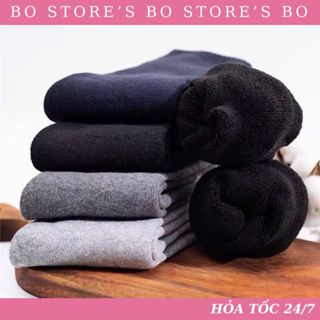 Set 10 Đôi Tất Nam Cổ Dài Lót Lông Cừu Siêu Dày