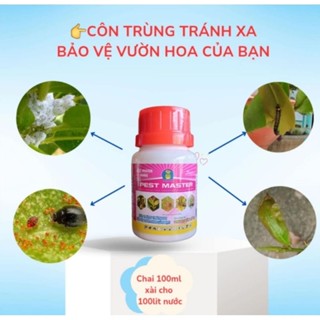 PEST MASTER Xua đuổi côn trùng như sâu mai, bọ trĩ, nhện, rệp sáp... tránh xa, bảo vệ vườn hoa của bạn chai 100ml