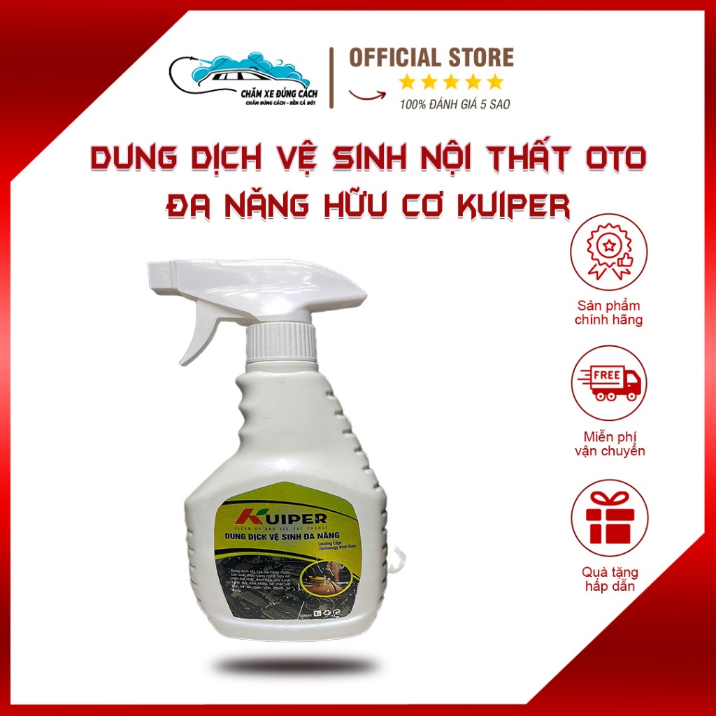 Dung dịch vệ sinh nội thất oto đa năng Kuiper hữu cơ 500 ml