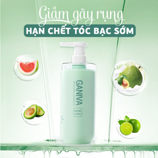 Dầu gội Ganiva 500ml dành cho tóc xơ yếu, gãy rụng - Kích thích mọc tóc tự nhiên - Giúp tóc chắc khoẻ mềm mượt