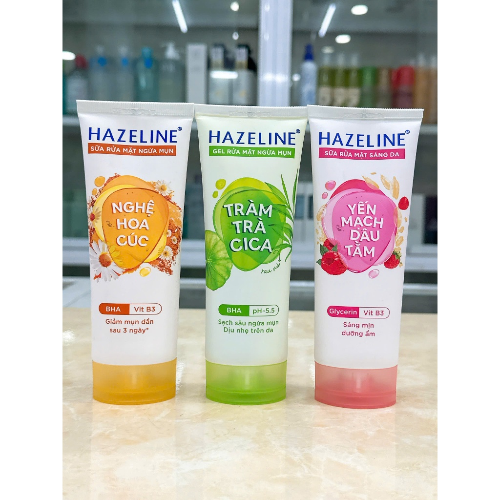Sữa Rửa Mặt HAZELINE Chính Hãng Công Ty Mẫu Mới 100g