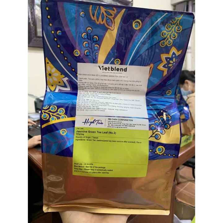 Trà Xanh Nhài Hightea số 2 Đài Loan cao cấp gói 600g - đỉnh cao pha trà sữa - tổng kho nguyên liệu