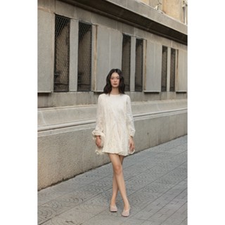 Đầm babydoll hoa tay dài dáng bồng xòe phù hợp đi chơi Freya Loose Dress OLV