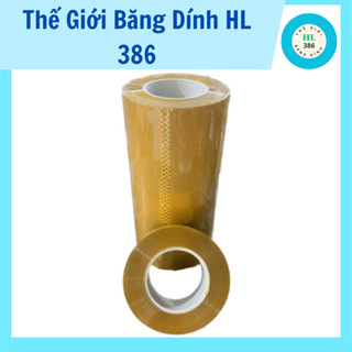   3 KG 6 CUỘN  Băng dính đóng hàng băng keo siêu dính lõi nhựa màu Vàng Đục loại 3Kg Cây 6 Cuộn 