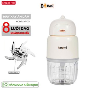 Máy Xay Thịt Ăn Dặm Cầm Tay Beemi Cao Cấp Bảo Hành Lâu Dài Đa Năng Tiện Dụng 8 Lưỡi Cối Thủy Tinh Xay Siêu Mịn