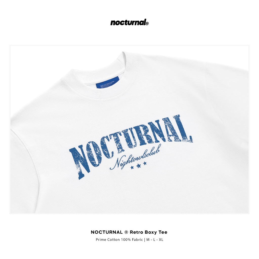 Áo Thun In Form Boxy NOCTURNAL Retro Boxy Tee Cotton 100% Nam Nữ Unisex Localbrand | BigBuy360 - bigbuy360.vn