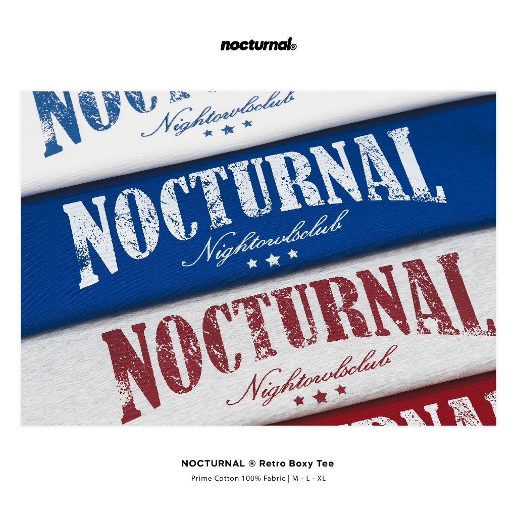 Áo Thun In Form Boxy NOCTURNAL Retro Boxy Tee Cotton 100% Nam Nữ Unisex Localbrand | BigBuy360 - bigbuy360.vn