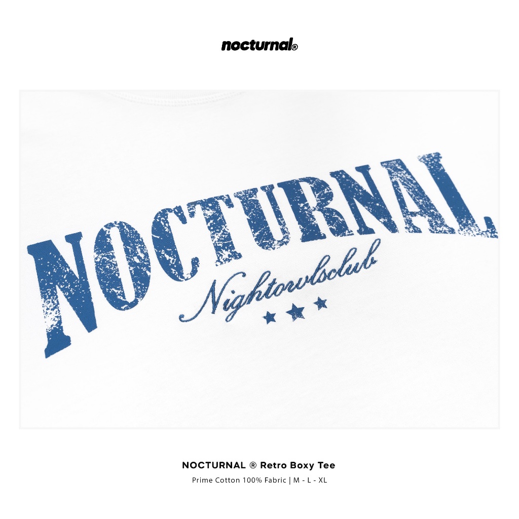 Áo Thun In Form Boxy NOCTURNAL Retro Boxy Tee Cotton 100% Nam Nữ Unisex Localbrand | BigBuy360 - bigbuy360.vn