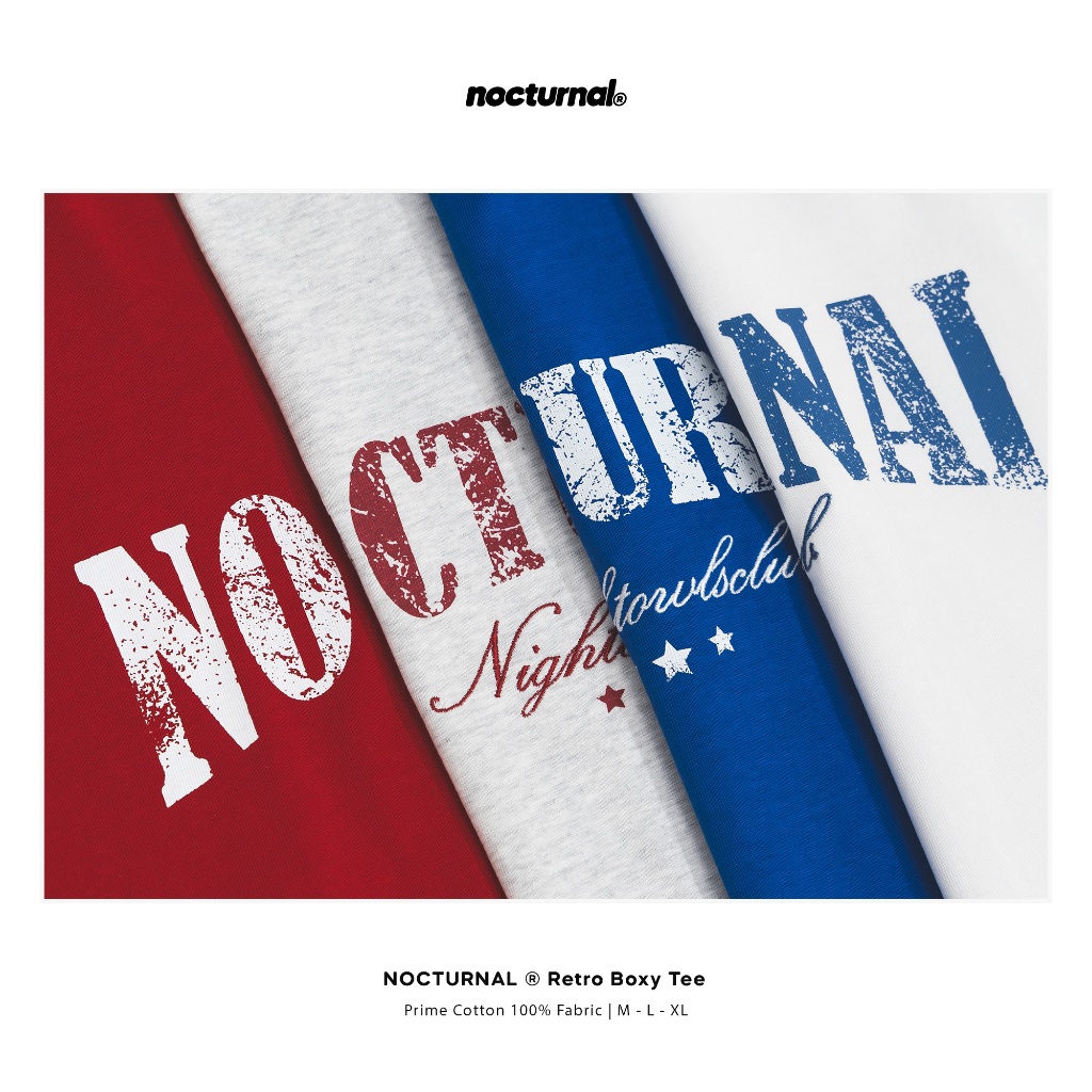 Áo Thun In Form Boxy NOCTURNAL Retro Boxy Tee Cotton 100% Nam Nữ Unisex Localbrand | BigBuy360 - bigbuy360.vn