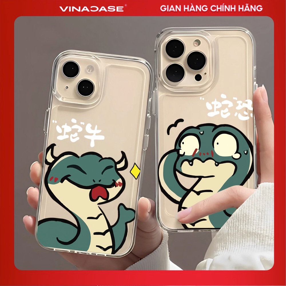 Ốp Lưng iPhone 11/14 Pro Max/15 Pro Max/16 Pro Max/17 Pro Max Dẻo Trong Space Hình Rắn BST 1