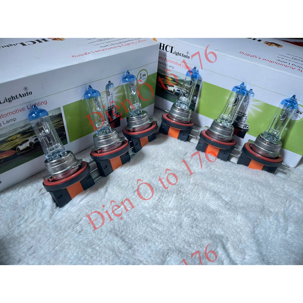 COMBO 10 bóng đèn pha H15 đầu xanh. Bóng đèn pha H15-HCL siêu sáng. Chỉ có điện 12v