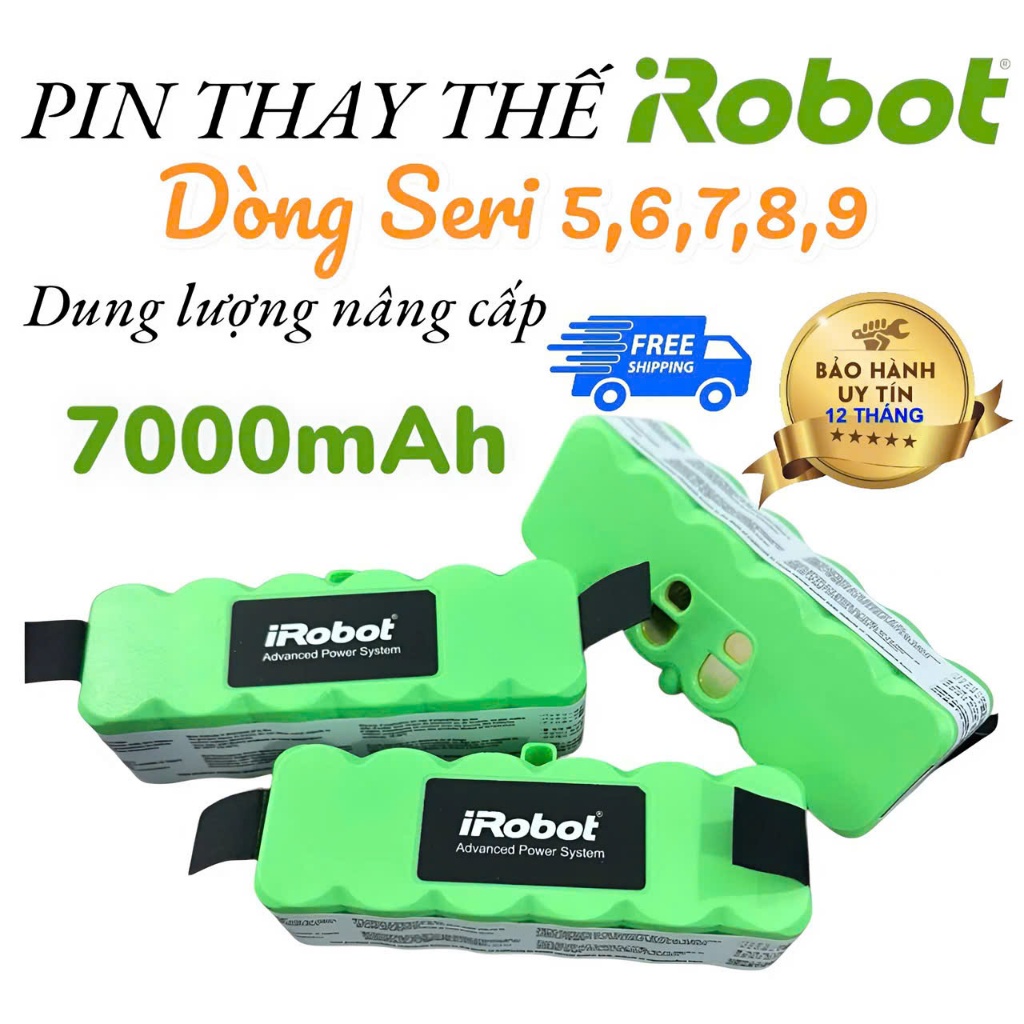 PIN ROBOT HÚT BỤI IROBOT ROOMBA 5, 6, 7 , 8 , 9