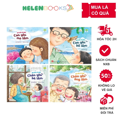 Sách - Bé yêu cả nhà (4 cuốn Con yêu Bố Mẹ Ông Bà) Đinh Tị