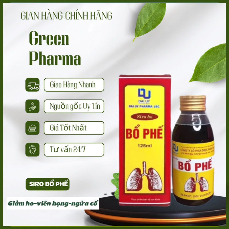Combo 10 lọ Siro Bổ phế Đại Uy, siro ho thảo dược giúp bổ phế trừ ho long đờm, lọ 125ml