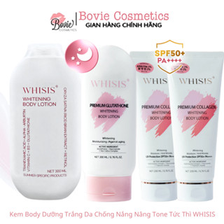  Kem Dưỡng Thể Trắng Da Chống Nắng Nâng Tone WHISIS Premium Collagen Whitening Body Lotion 200ml Hàn Quốc 