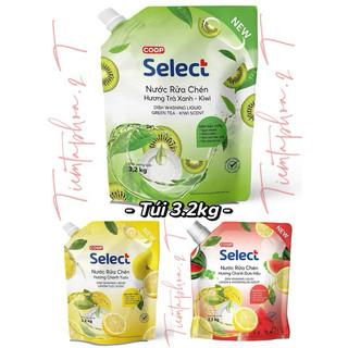    Túi 3.2kg   NƯỚC RỬA CHÉN SELECT hương chanh - trà xanh khử mùi sạch Surf tuis 3.6kg GIÁ RẺ HÀNG CHẤT LƯỢNG 