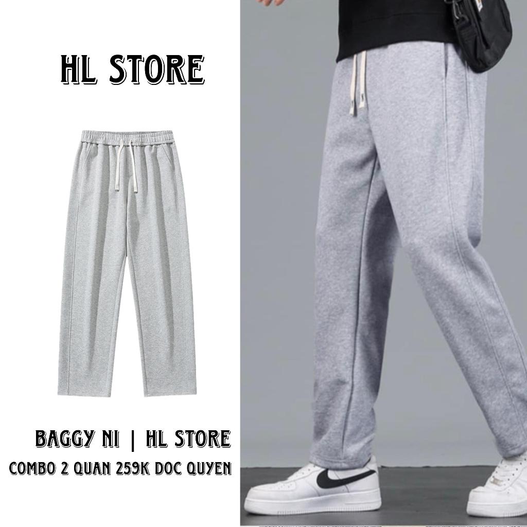 [ DEL Mở Bán ]Quần Nỉ Baggy Nam nữ 2 Da Cao Cấp Mềm Mịn Form Hàn Quốc - M01 - Pants, Menswear