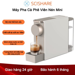 Máy Pha Cà Phê Viên Nang SCISHARE Máy Bơm Điện Từ 19Bar Bình Nước Có Thể Tháo Rời
