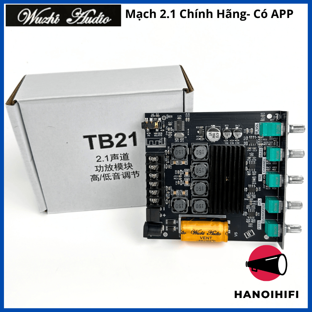 ZK TB21 bảng mạch khuyếch đại âm thanh 2.1 Bluetooth 5.0,TPA3116D2 chuẩn chip 32 chân mỹ, chính hãng