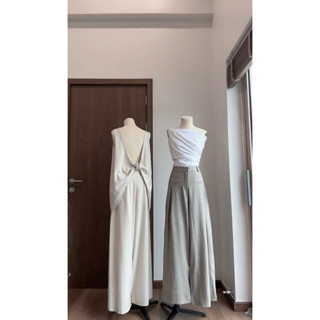 Quần bố sọc dáng vừa hai túi mổ trước