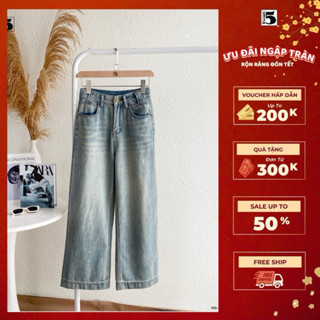 Quần jean ống rộng, túi chéo phong cách trẻ trung năng động Twenty.5 -  5531