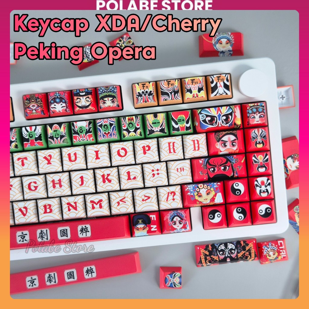 Keycap Peking Opera Guochao Cherry XDA Profile PBT Dyesub bàn phím cơ xịn Polabe Store