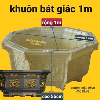  Khuôn đúc chậu bát giác 1m - khuôn nhựa ABS nguyên sinh 